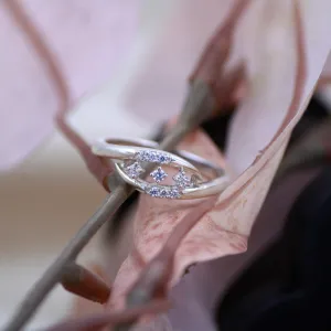 Petal Curve CZ Open Ring