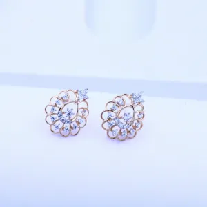Rosette Spiral Stud Earrings