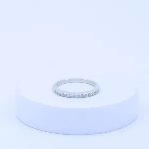 Classic Pavé Band Silver Ring