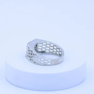 Square Cluster Silver Ring