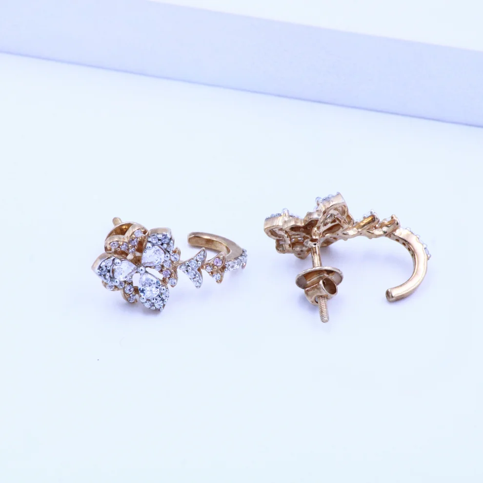 Floral Loop Drop Earrings