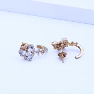 Floral Loop Drop Earrings