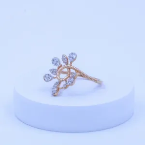 Petal Motif Silver Ring