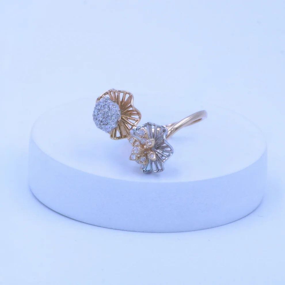 Floral Dual Bloom Ring