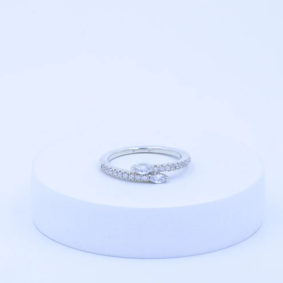 Marquise Accent Silver Ring