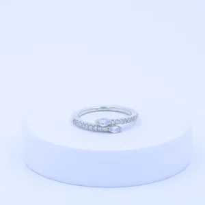 Marquise Accent Silver Ring