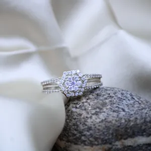 Classic Halo Split Shank Ring