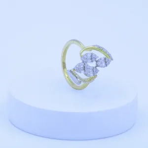 Leaf Cluster Open Ring