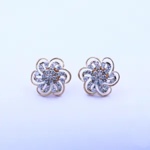 Floral Spiral Stud Earrings