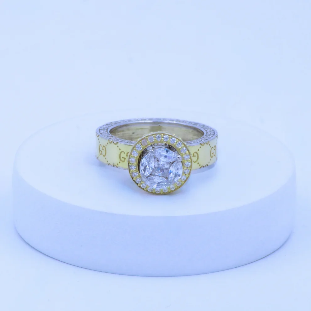 Bold Halo Solitaire Ring