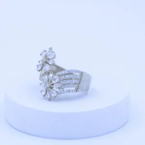 Floral Bloom Silver Ring